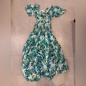 Tropical Green Maxi Dress
